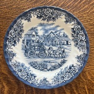 Blue and White Royal Staffordshire salad plate